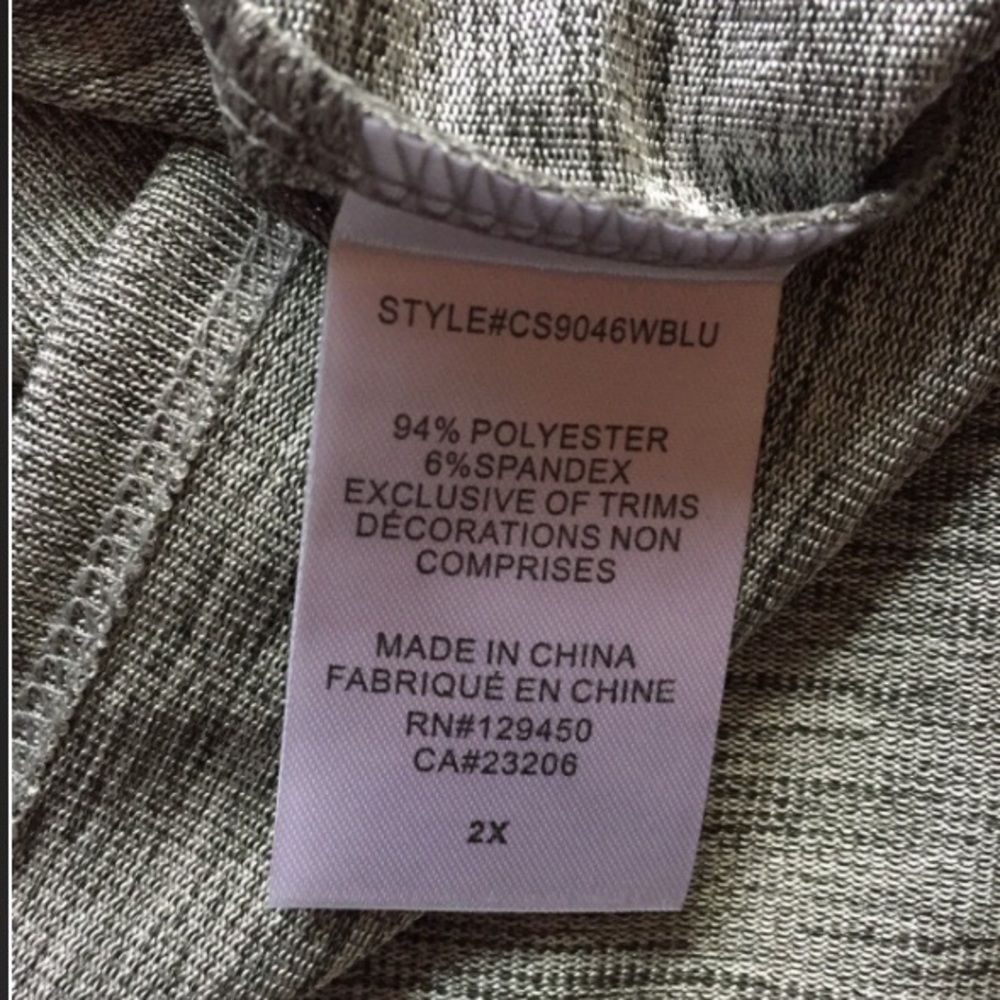 Como Blu Plus Size Knit Top Color Gray. - Picture 7 of 8
